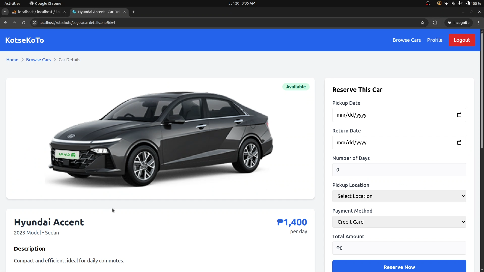 KotseKoTo - Car Rental System | kotsekoto